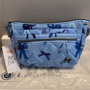 Lug  Dash Bows Periwinkle Crossbody Bag NWT